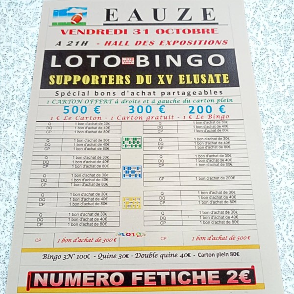 LOTO DES SUPPORTERS DU XV ÉLUSATE