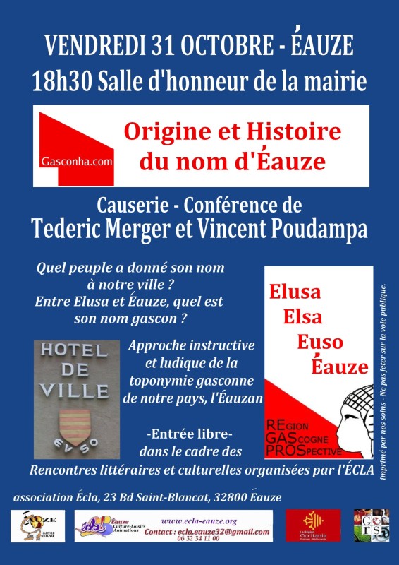 CAUSERIE-CONFERENCE - Origine et histoire du nom d'Eauze