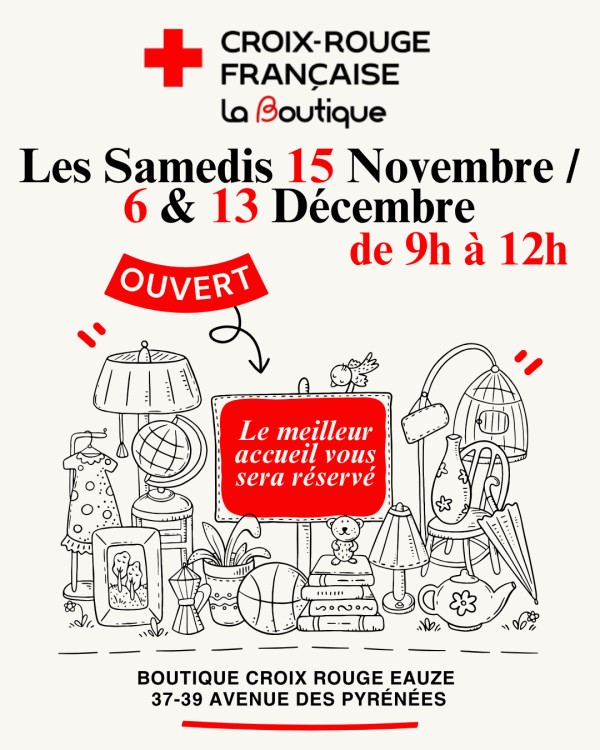 OUVERTURE DE LA BOUTIQUE CROIX ROUGE EAUZE