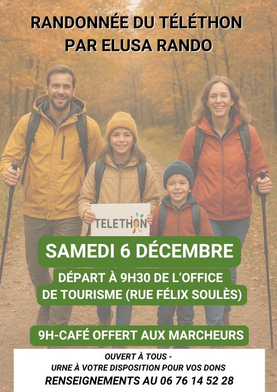 RANDONNÉE DU TÉLÉTHON - ELUSA RANDO