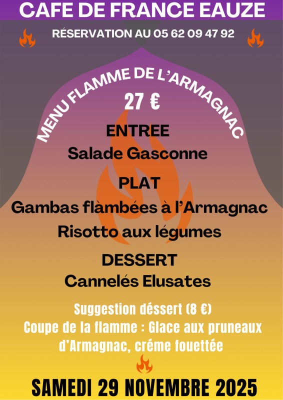 LA FLAMME DE L'ARMAGNAC AU CAFÉ DE FRANCE