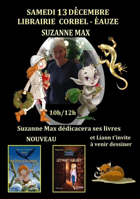 DÉDICACE PAR SUZANNE MAX DE SES LIVRES