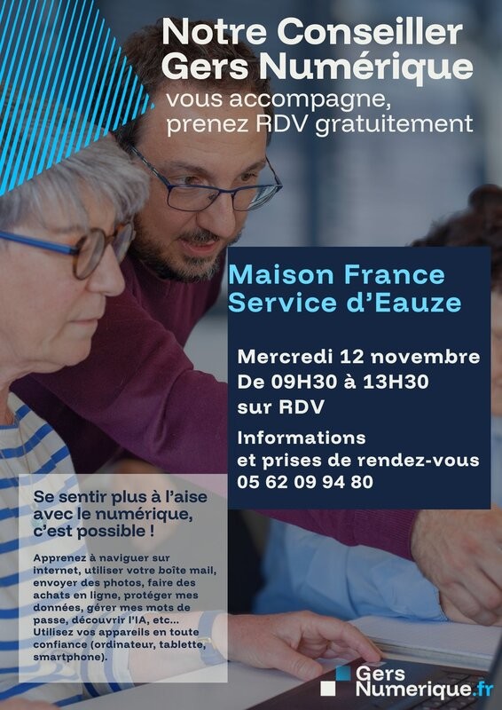 PERMANENCE ET ACCOMPAGNEMENT D'UN CONSEILLER GERS NUMÉRIQUE