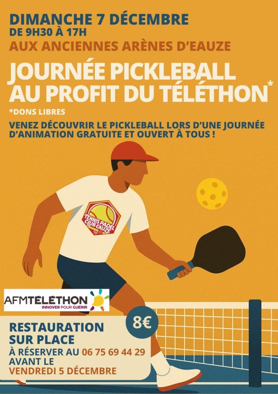 JOURNÉE PICKLEBALL AU PROFIT DU TÉLÉTHON
