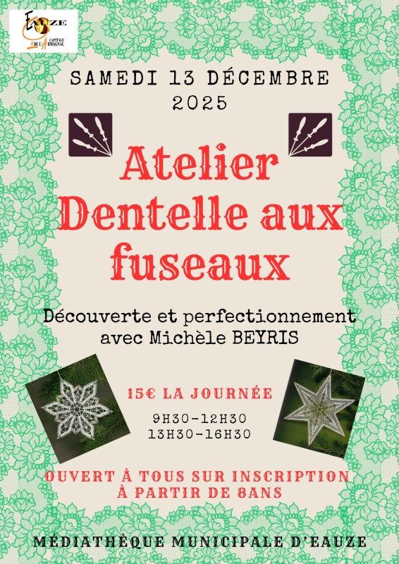 Atelier découverte et perfectionnement de Dentelle aux fuseaux