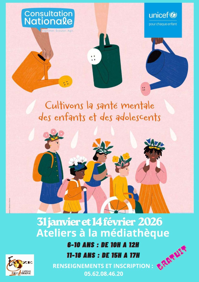 ATELIERS POUR ENFANTS ET ADOS PAR L'UNICEF