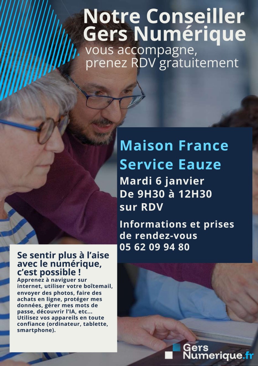 PERMANENCE ET ACCOMPAGNEMENT D’UN CONSEILLER GERS NUMÉRIQUE