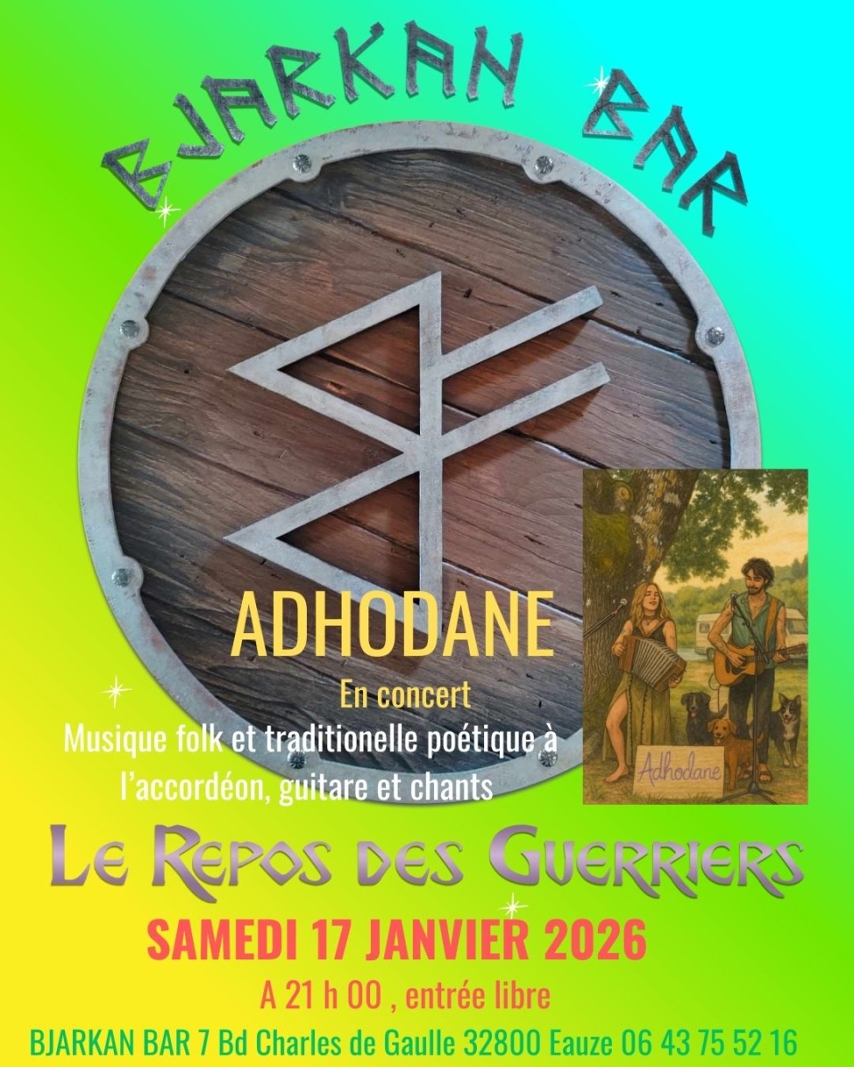 ADHODANE en concert au Bjarkan Bar