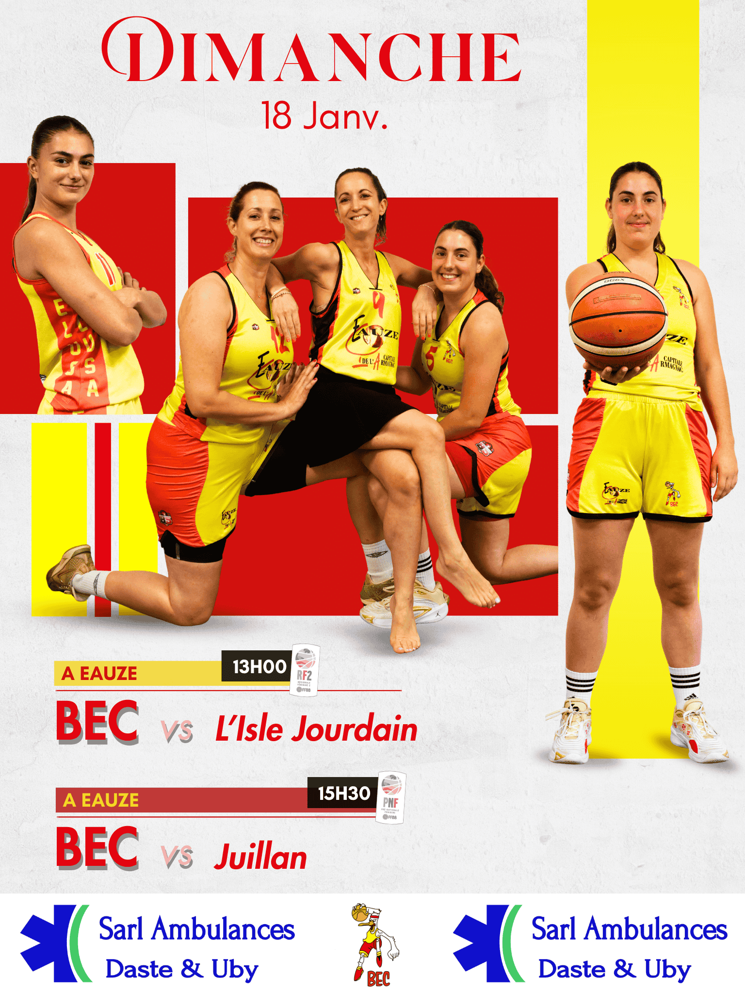 Basket Ball - jour de match - 18 Janvier 2026