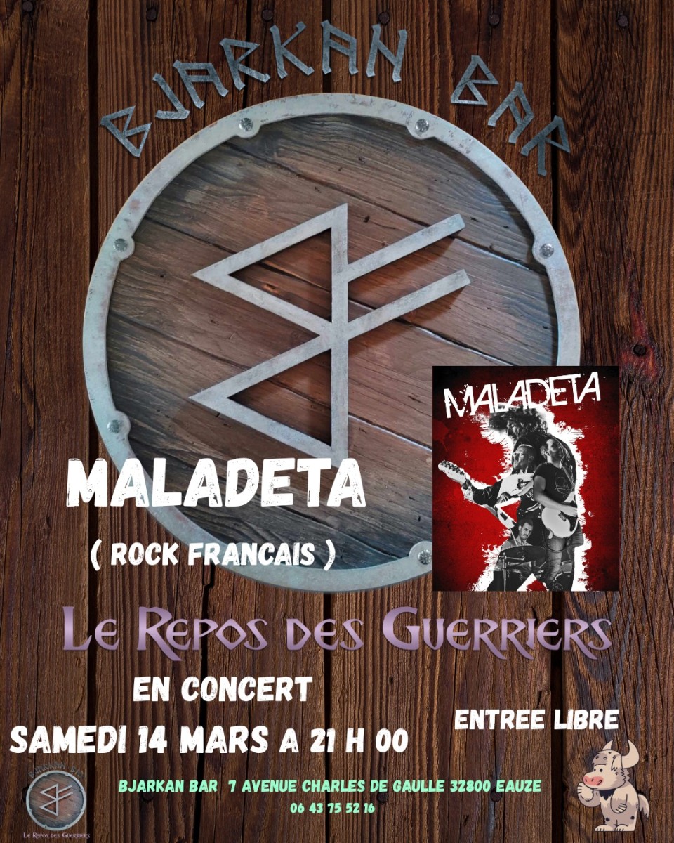 Maladeta (rock français) en concert au Bjarkan Bar