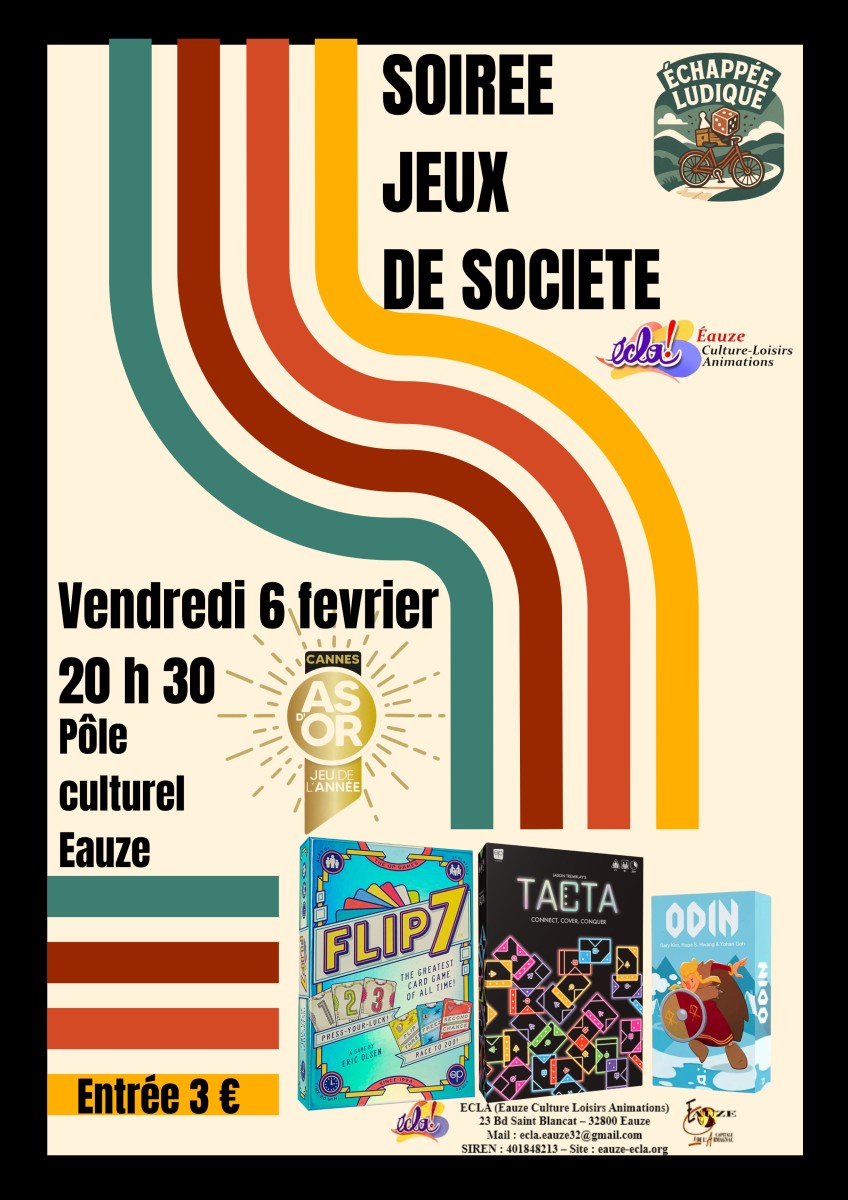 SOIRÉE JEUX DE SOCIÉTÉ