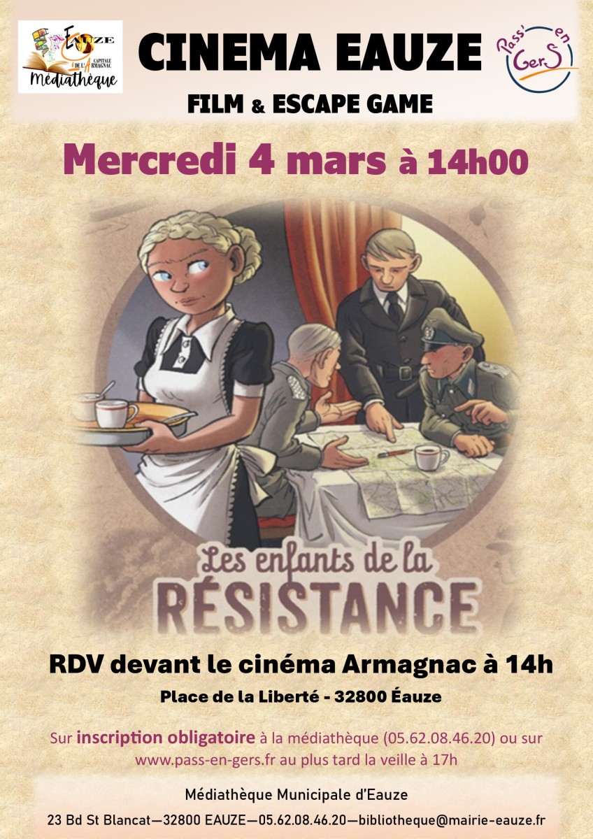 FILM ET ESCAPE GAME autour de la BD « Les enfants de la Résistance »