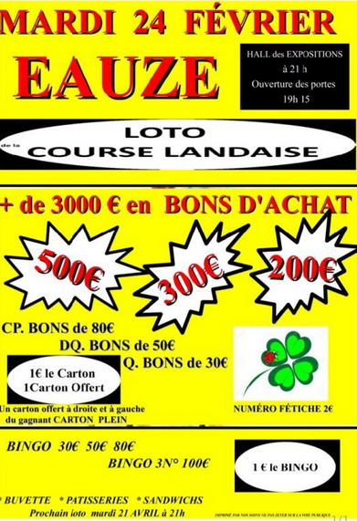 LOTO DE LA COURSE LANDAISE