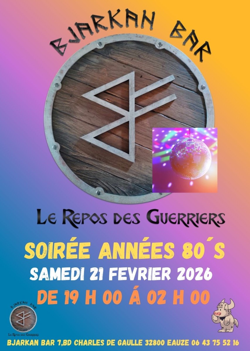 Soirée Années 80's au Bjarkan Bar