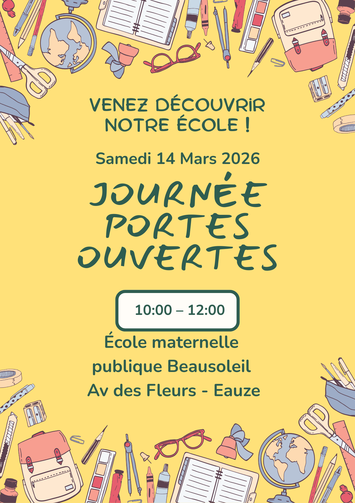 Portes ouvertes école maternelle publique Beausoleil