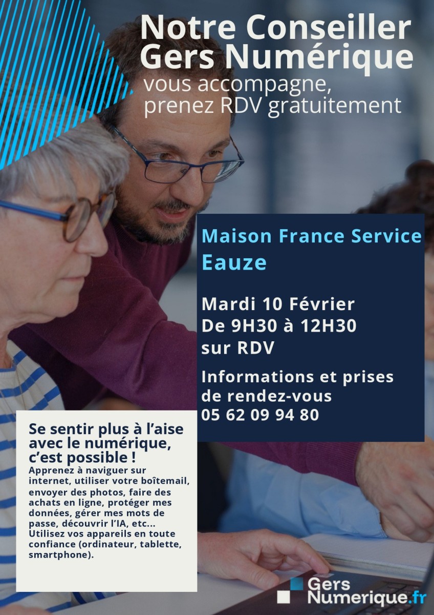 PERMANENCE ET ACCOMPAGNEMENT D’UN CONSEILLER GERS NUMÉRIQUE