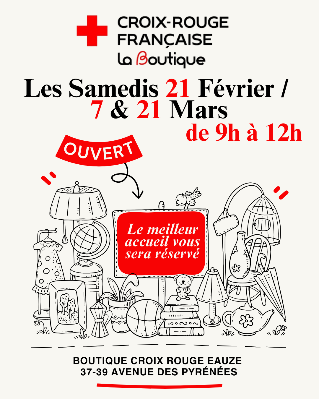 OUVERTURE DE LA BOUTIQUE CROIX ROUGE EAUZE
