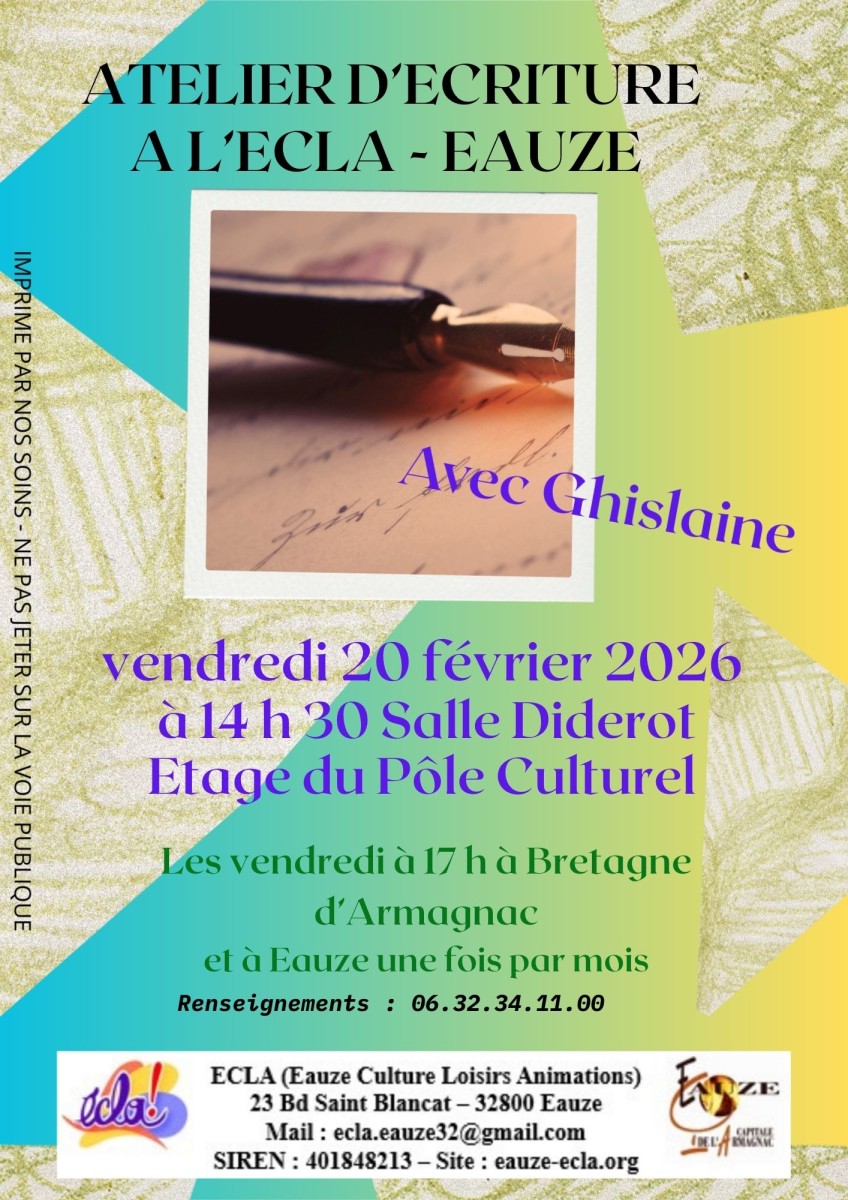 ATELIER D'ÉCRITURE