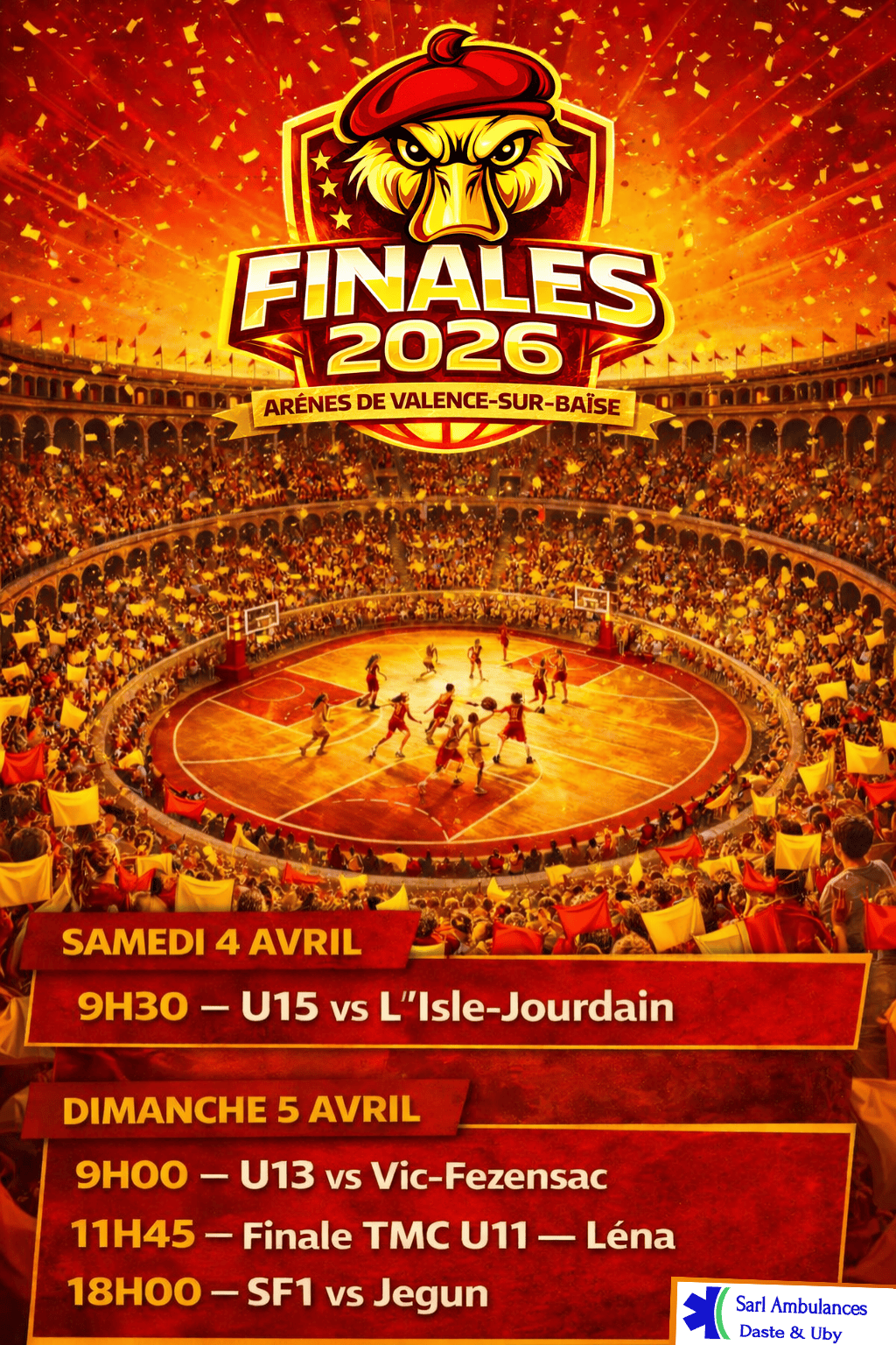 Basket Ball – FINALES DU GERS – 4 & 5 Avril 2026