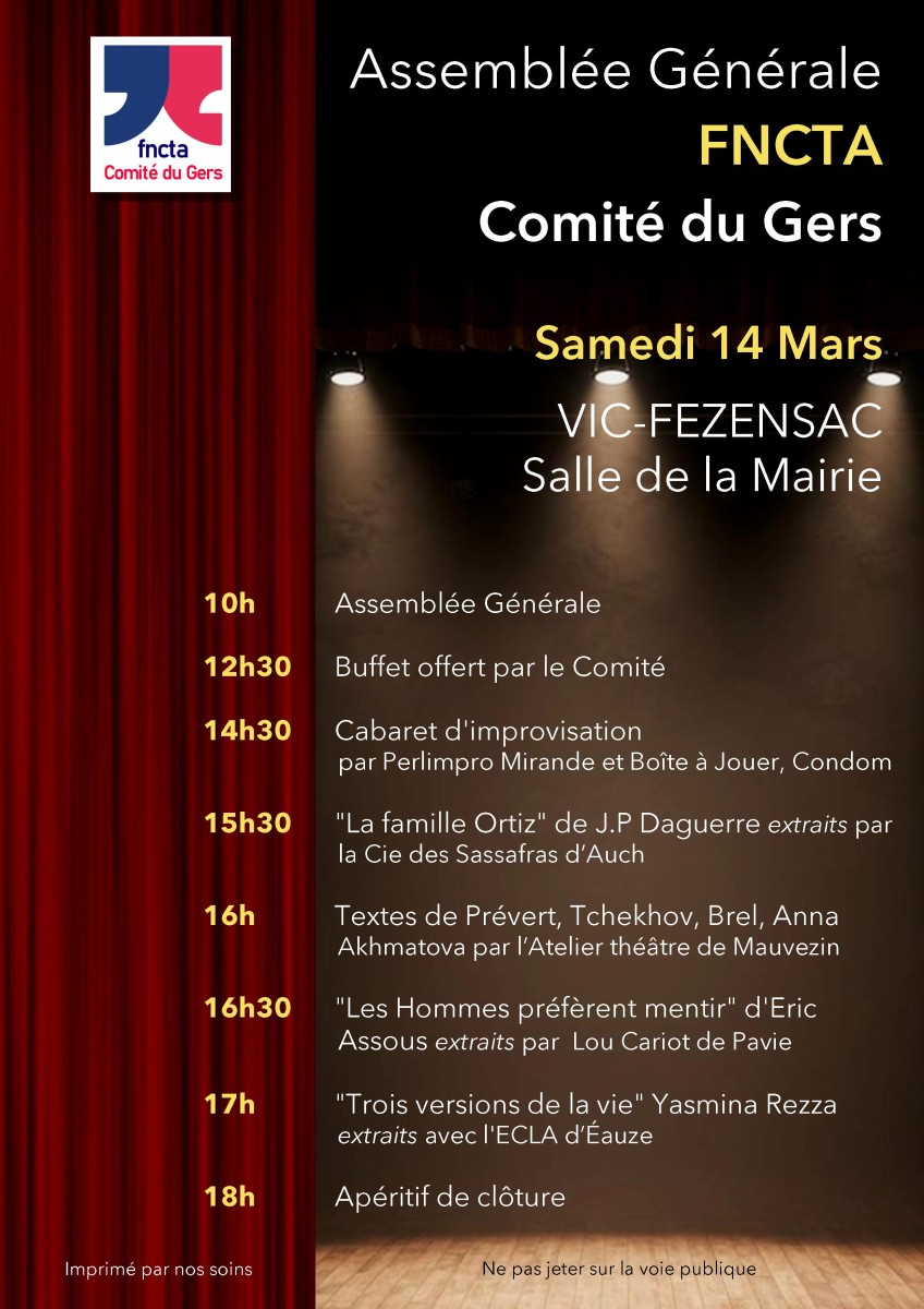 Après-midi récréative et théâtrale du théâtre amateur du Gers