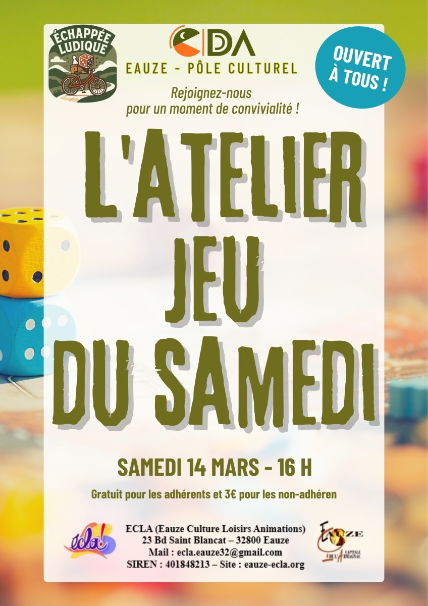 L'atelier jeu du samedi