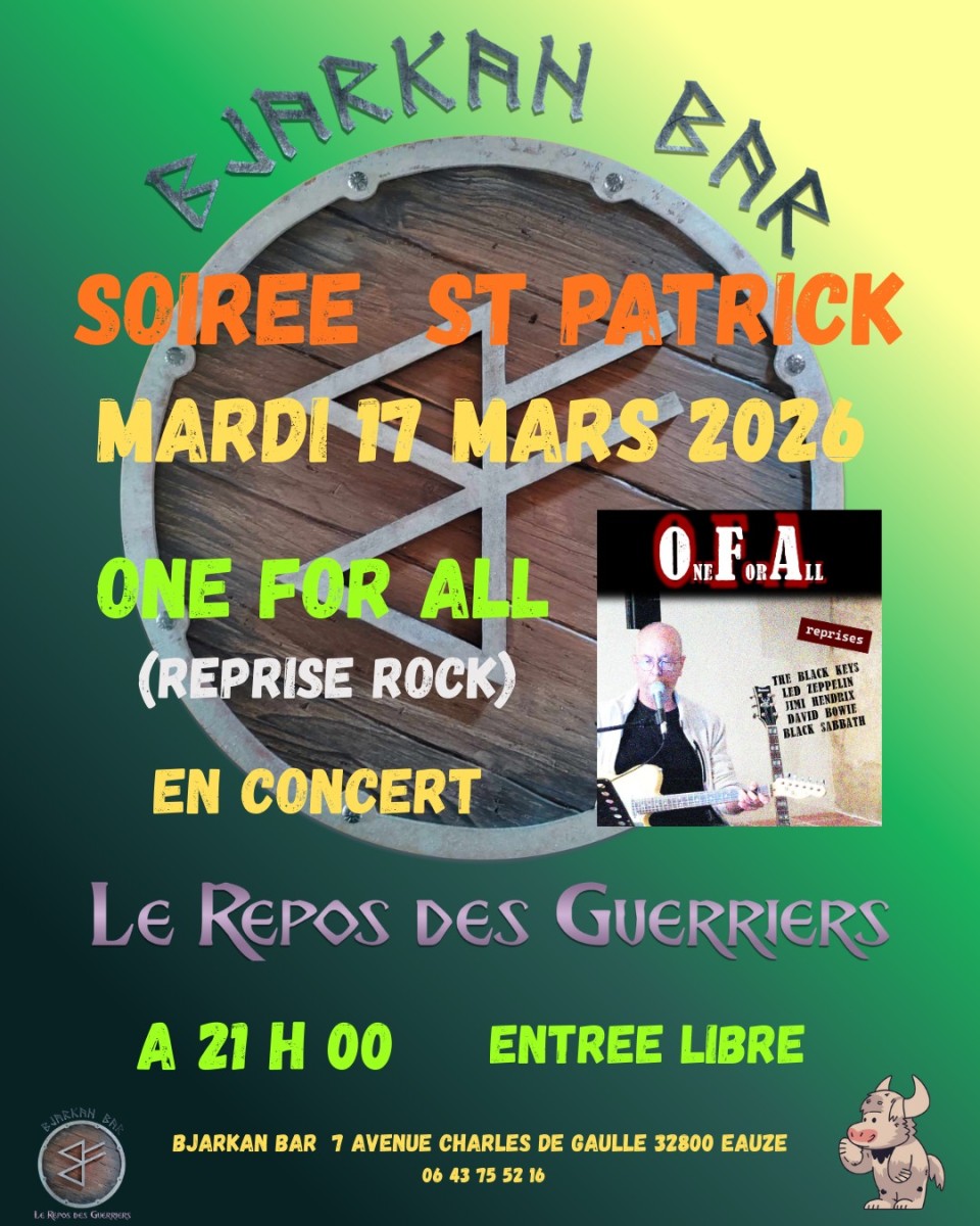 Soirée St Patrick au Bjarkan Bar