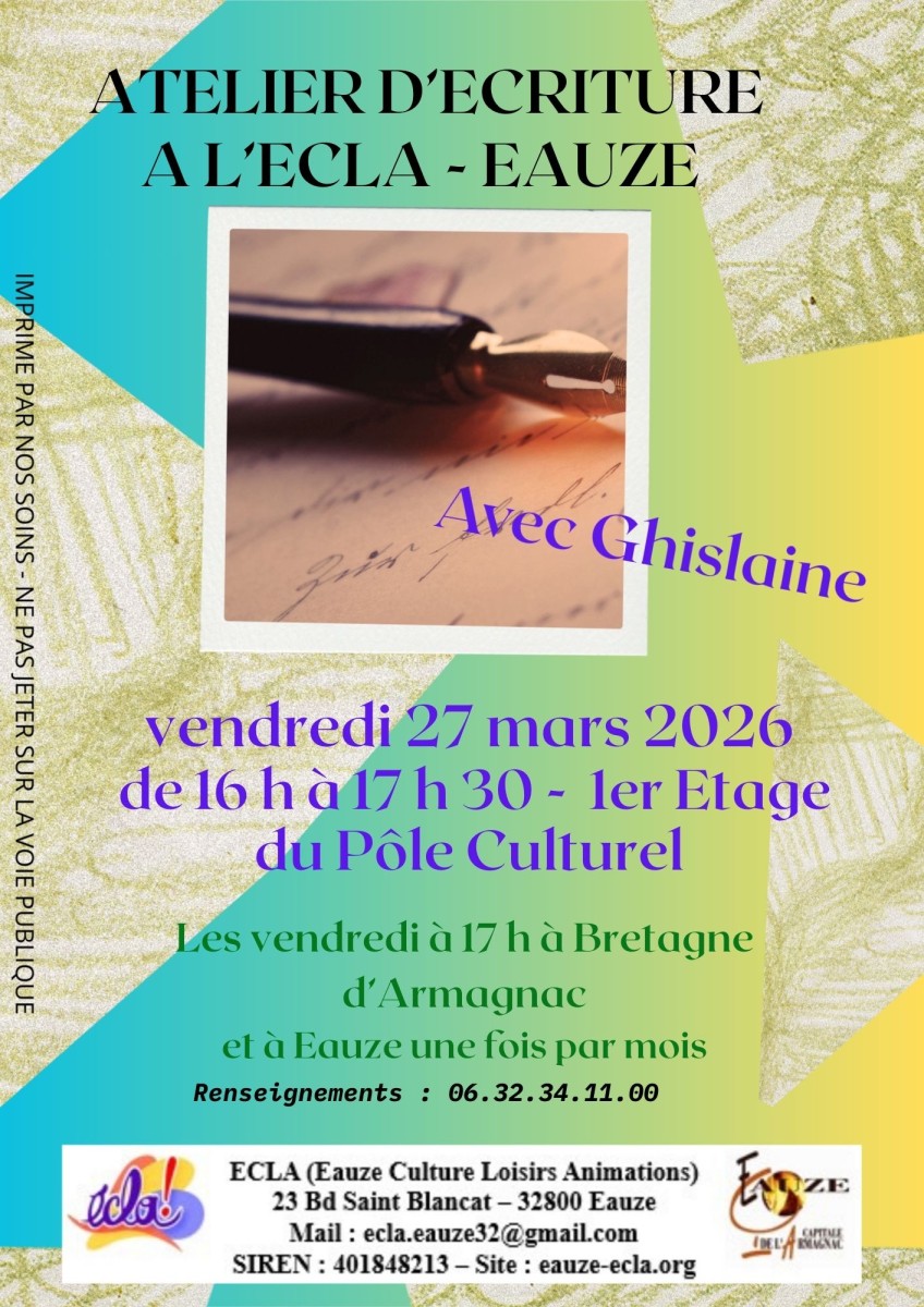 ATELIER D'ÉCRITURE