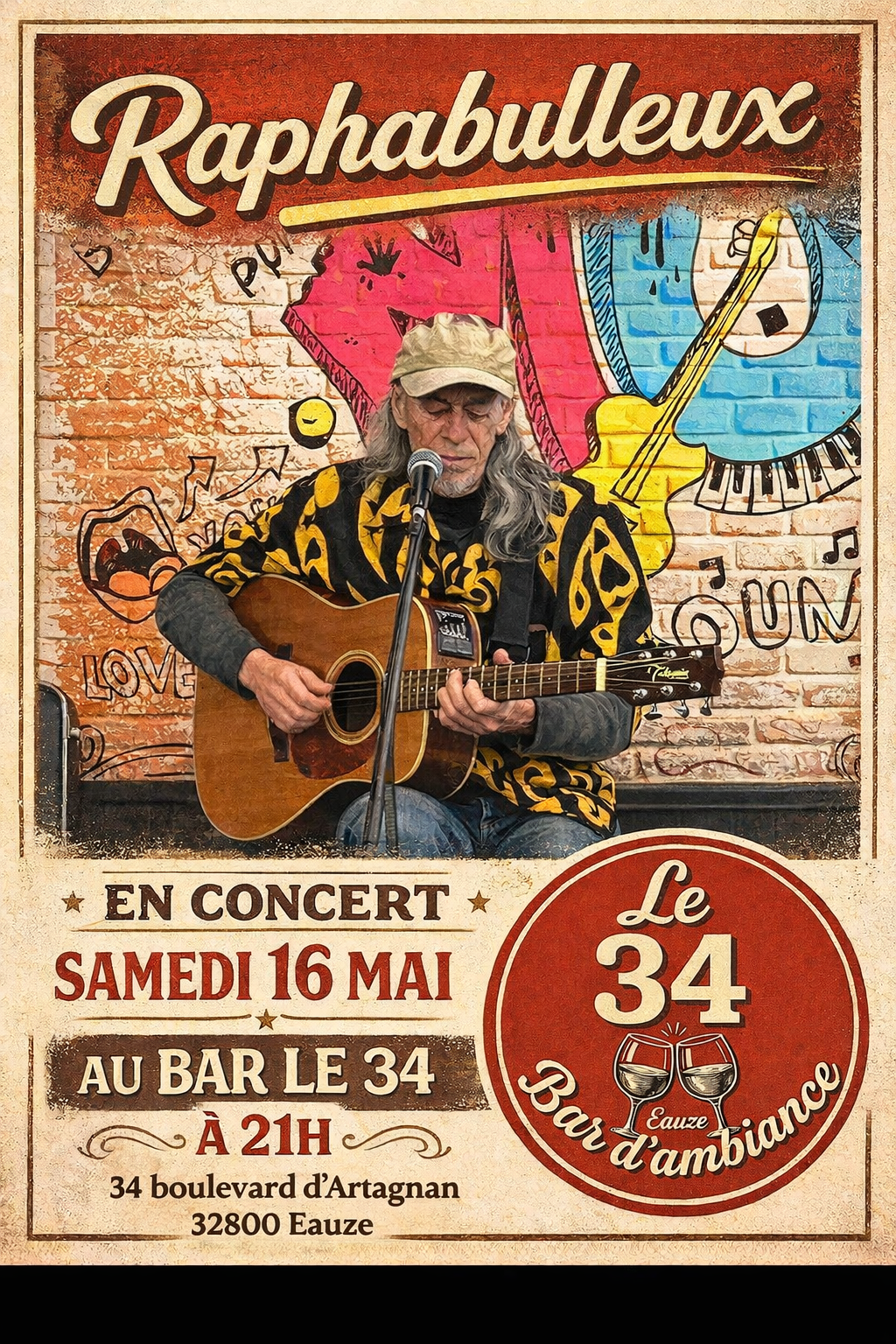 CONCERT DE RAPHABULLEUX AU BAR LE 34