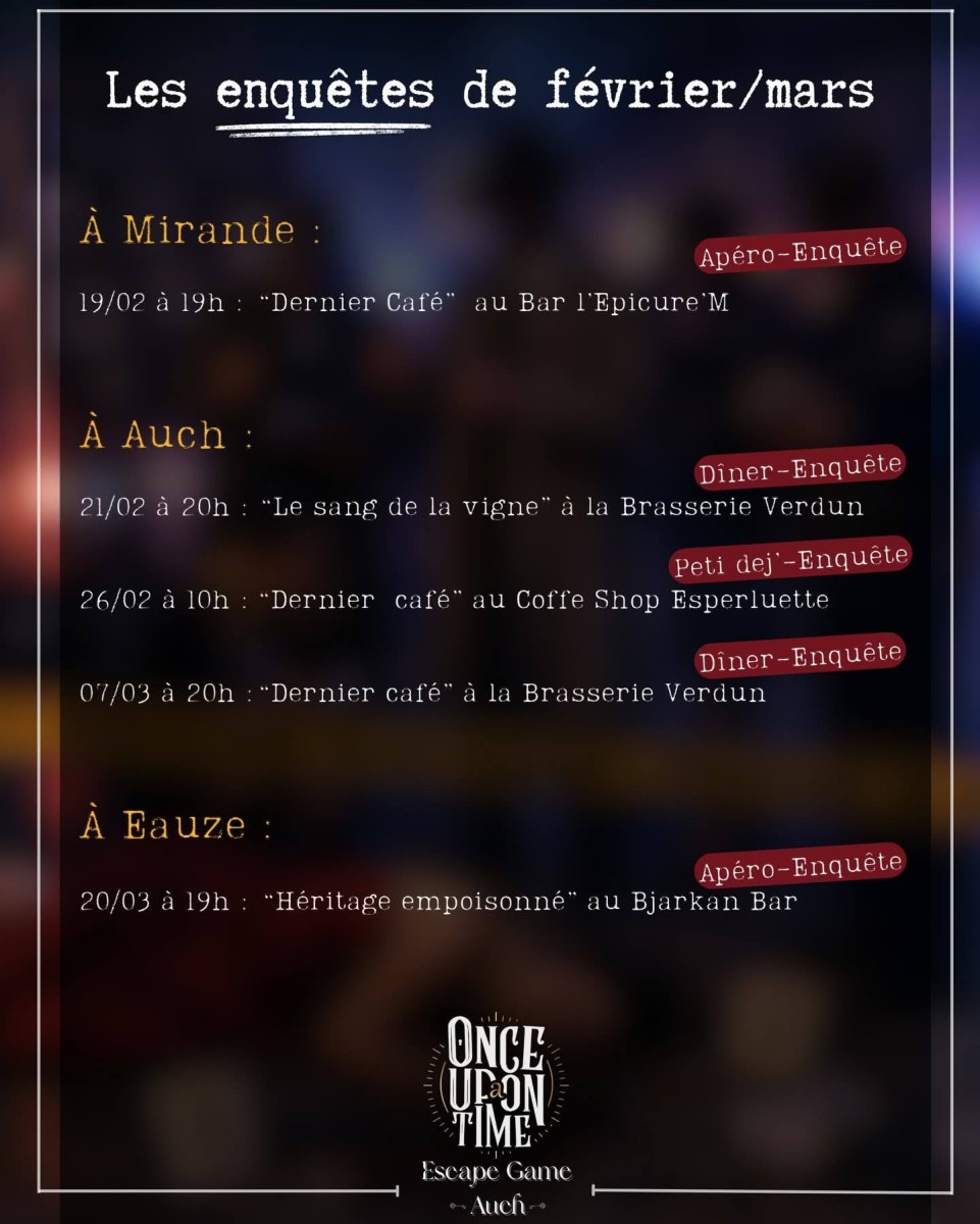 MURDER PARTY (ESCAPE GAME) au Bjarkan Bar