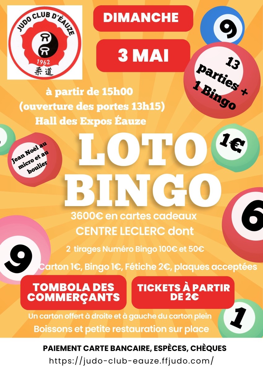 LOTO BINGO DU JUDO CLUB