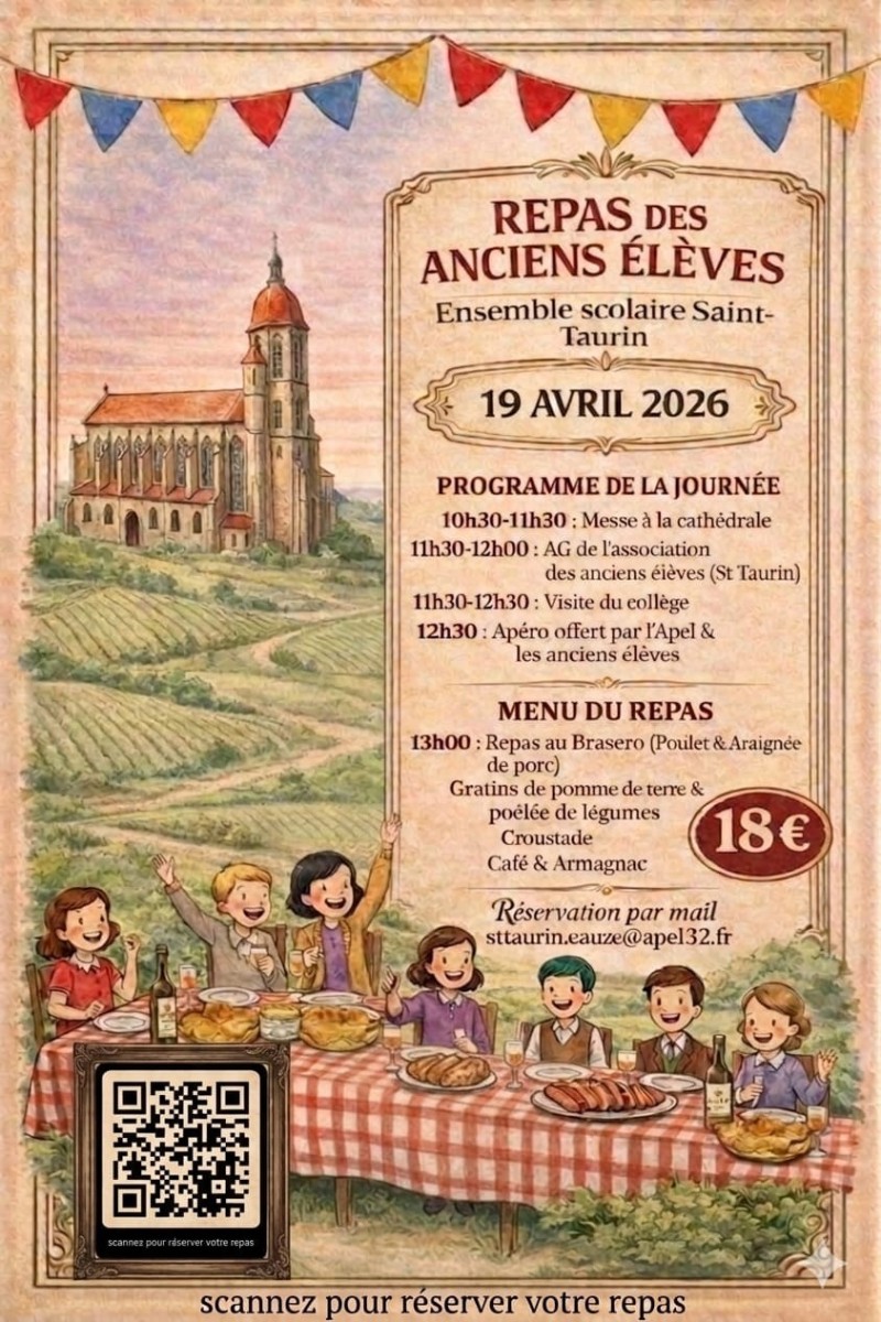 Repas des Anciens Elèves de l'ensemble scolaire St Taurin - Ste Thérèse
