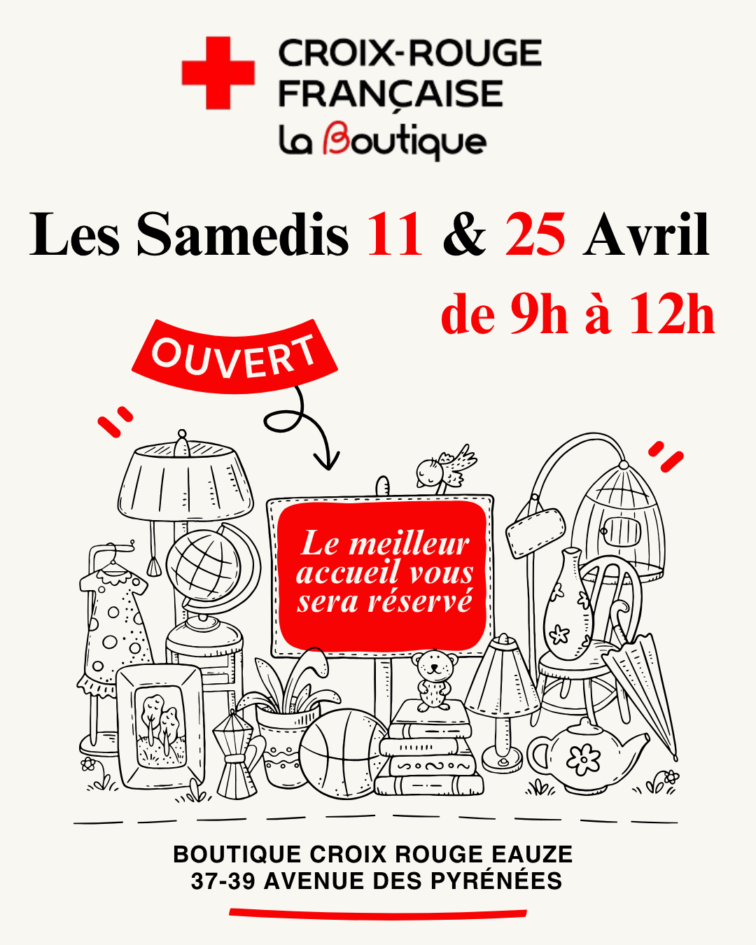 OUVERTURE DE LA BOUTIQUE CROIX ROUGE EAUZE