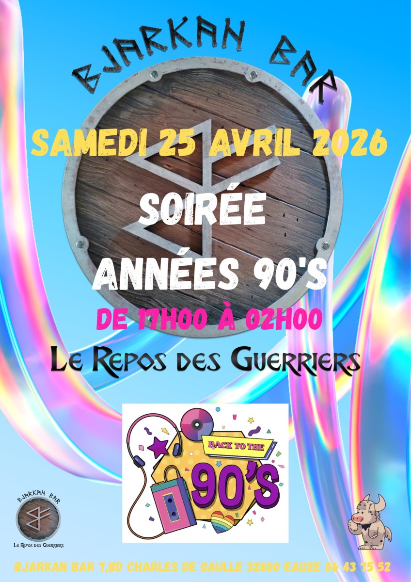 Soirée Années 90's au Bjarkan Bar