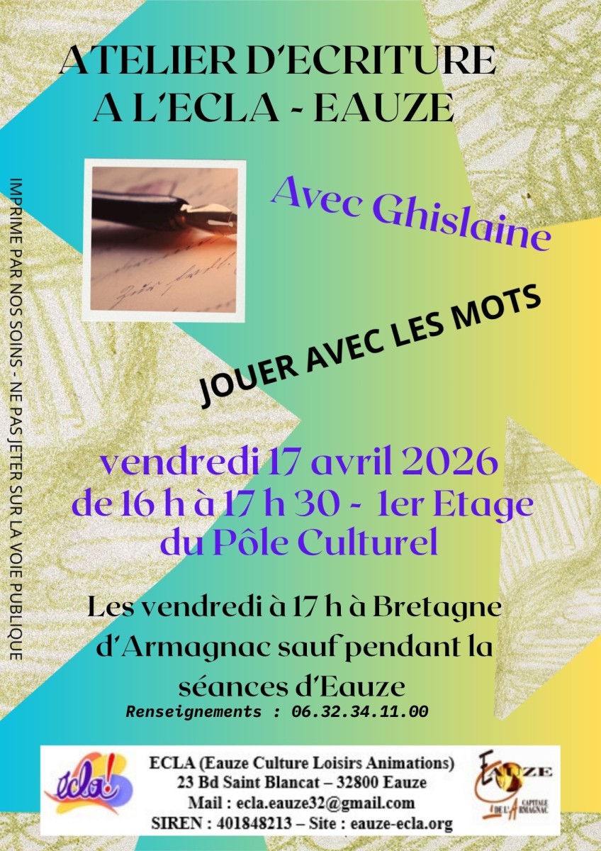 ATELIER D'ÉCRITURE