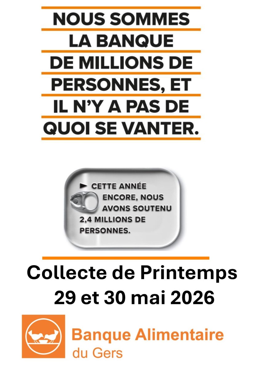 COLLECTE DE PRINTEMPS DE LA BANQUE ALIMENTAIRE DU GERS
