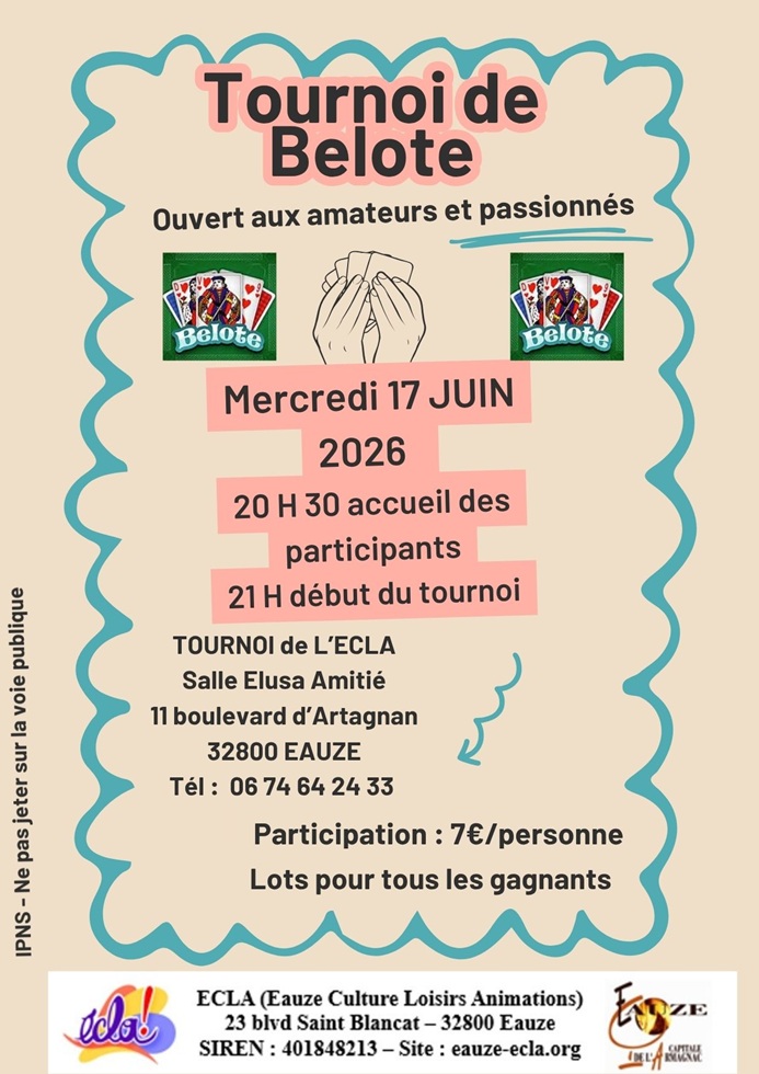 TOURNOI DE BELOTE