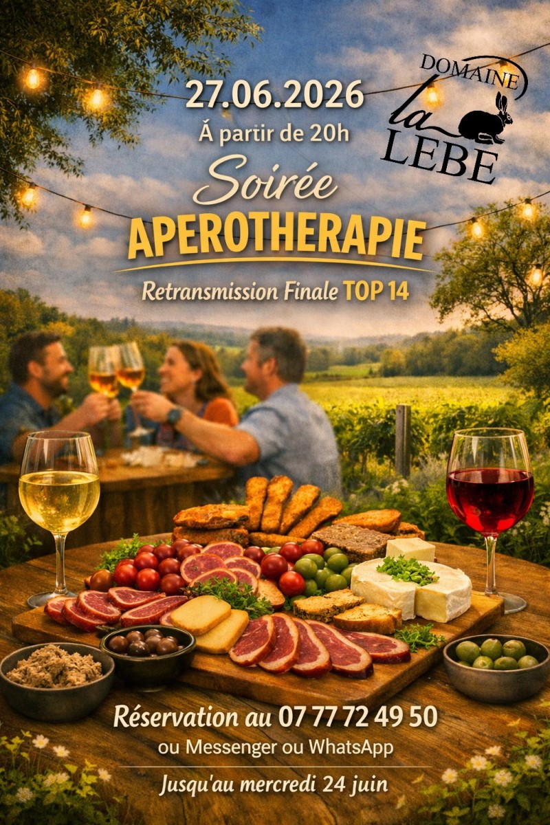 Apérothérapie au Domaine La Lebe