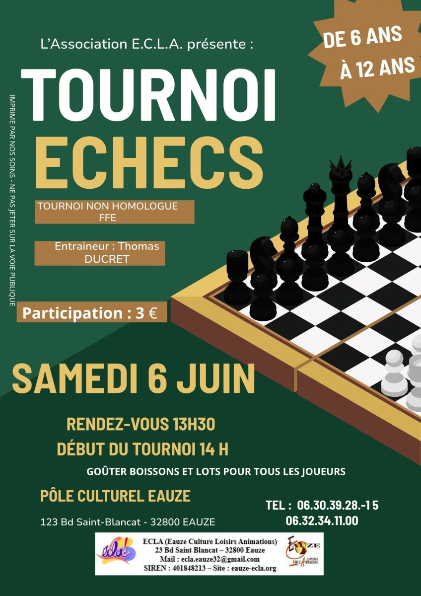 TOURNOI D'ÉCHECS
