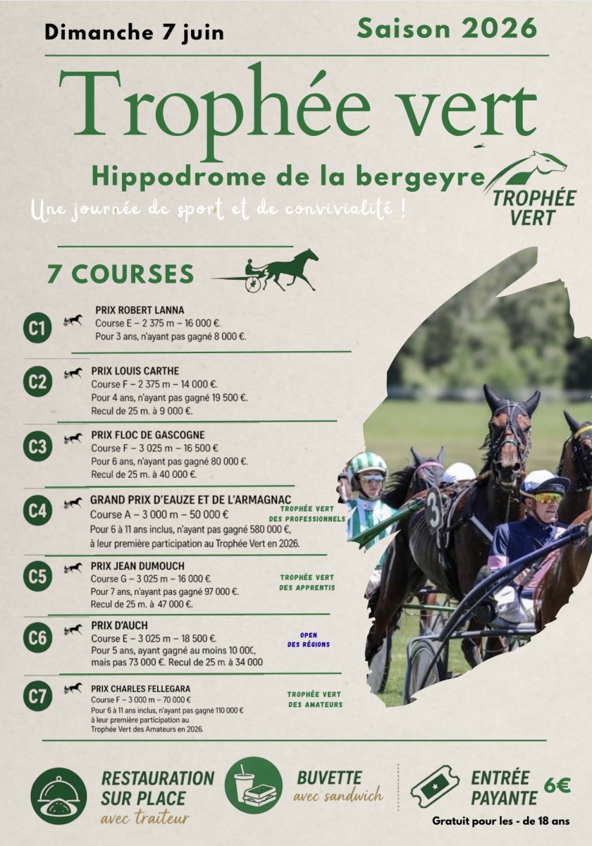 Trophée Vert - Hippodrome de la Bergeyre - Eauze