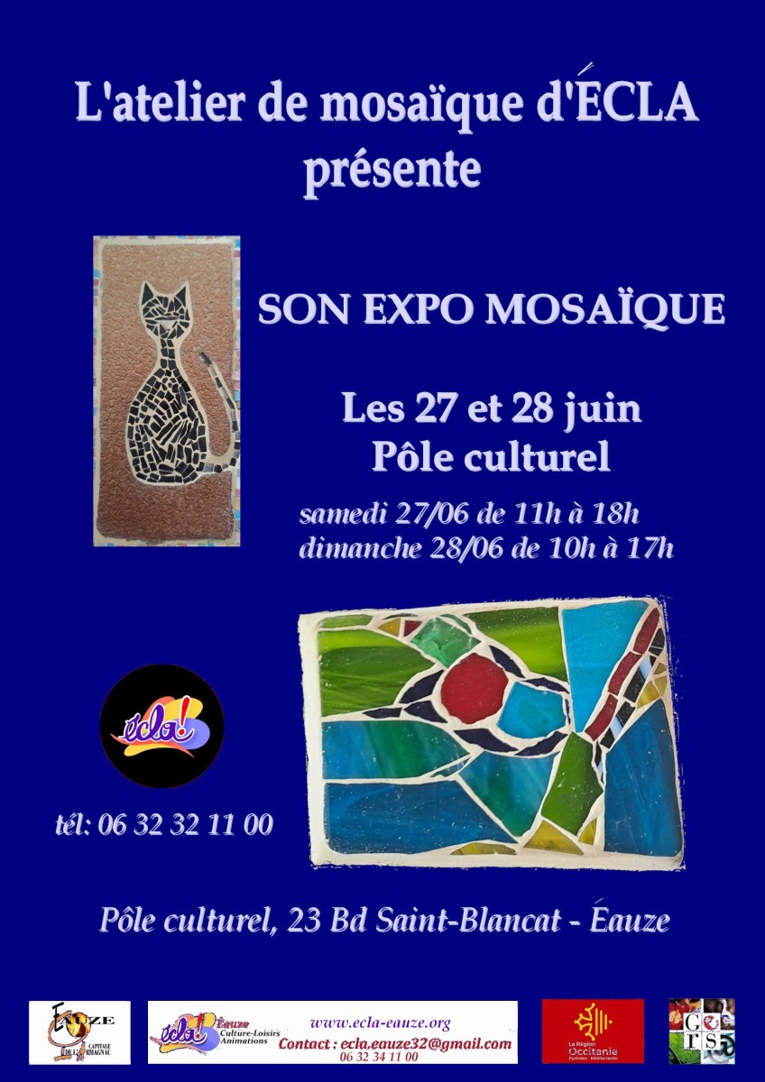 VERNISSAGE & L'EXPOSITION MODELAGE & MOSAÏQUE