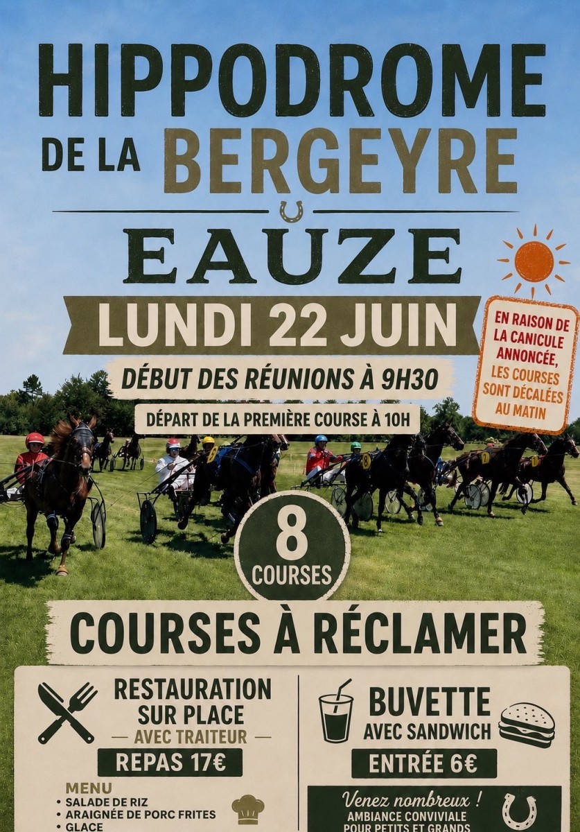 COURSES HIPPIQUES - LUNDI 22/06