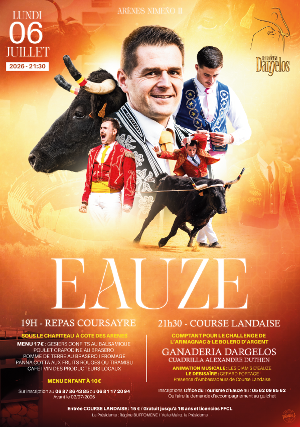 COURSE LANDAISE EAUZE + REPAS COURSAÏRE