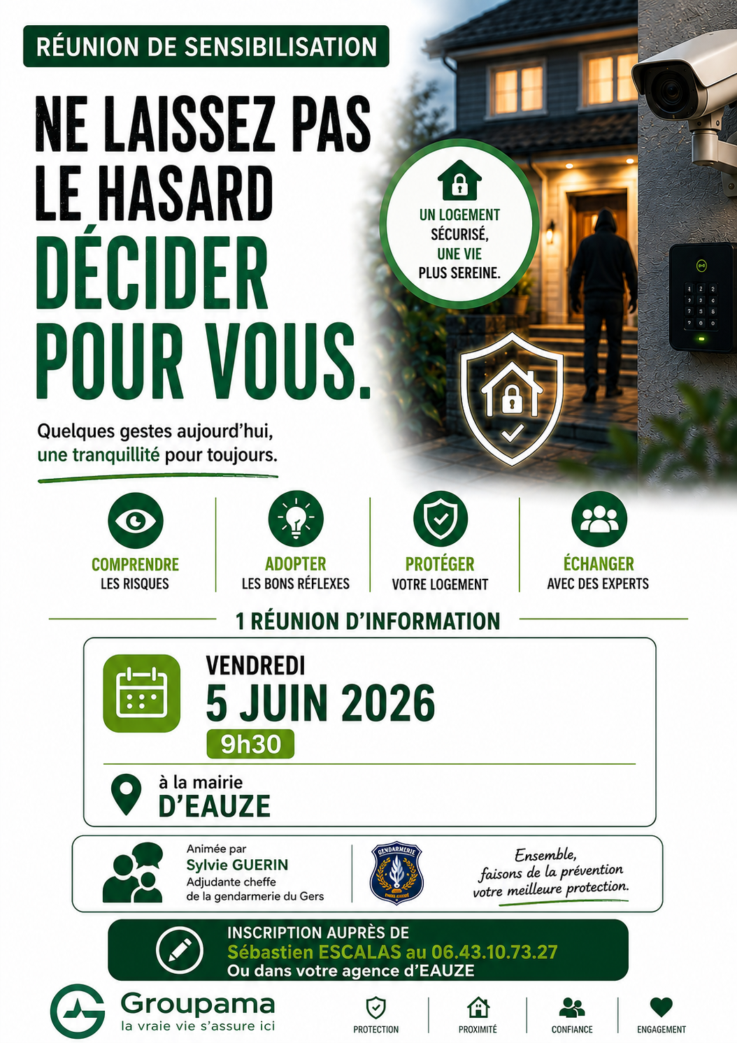 Réunion de sensibilisation à la prévention des cambriolages