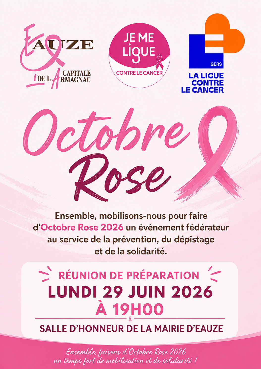 Réunion préparation Octobre Rose