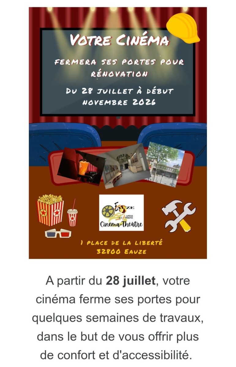 Taux de rénovation du Cinéma-Théâtre d'Eauze