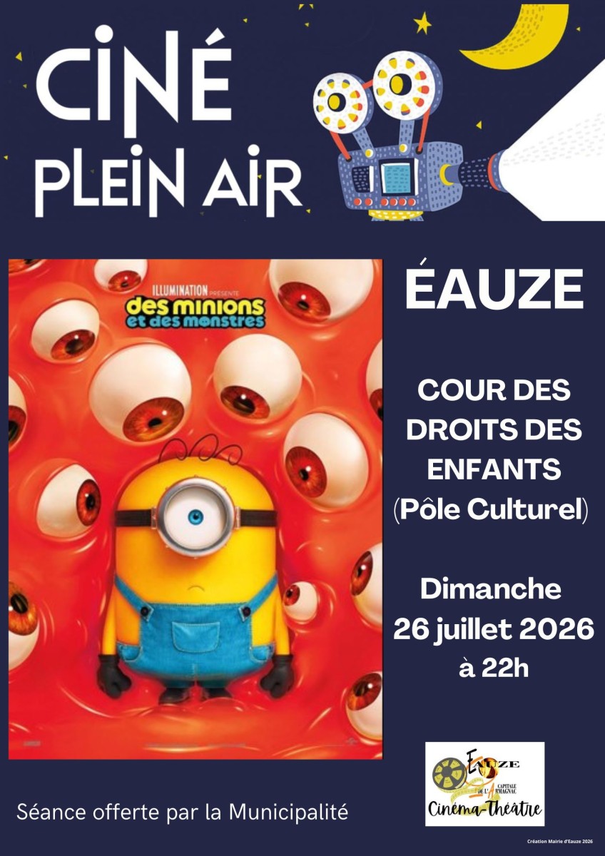 Soirées cinéma sous les étoiles offertes par la Municipalité (gratuit)
