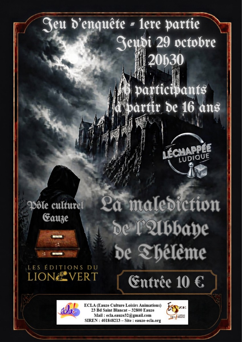 Jeu d'enquête : La malédiction de l'Abbaye de Thélème