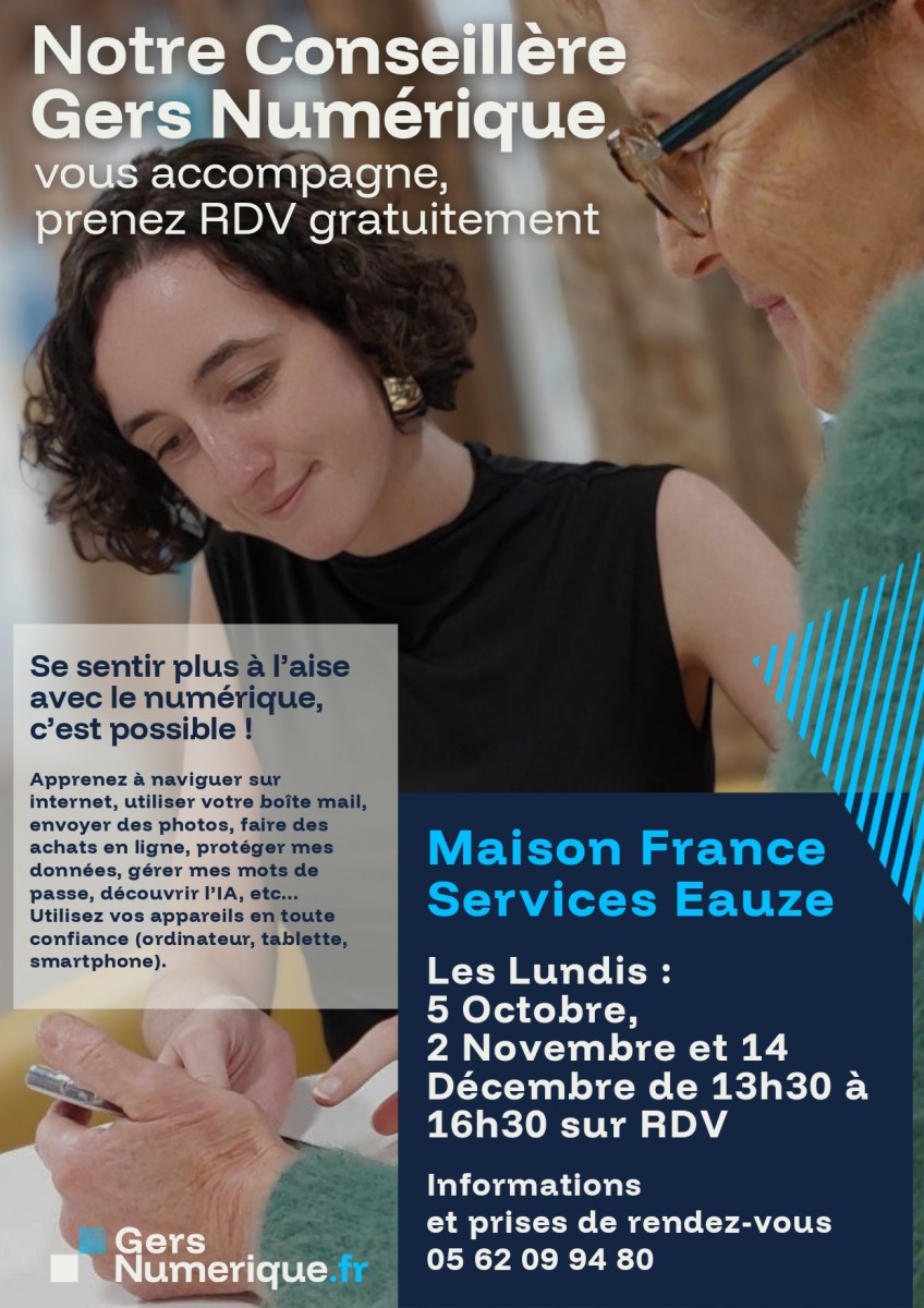 PERMANENCE ET ACCOMPAGNEMENT D’UNE CONSEILLERE GERS NUMÉRIQUE
