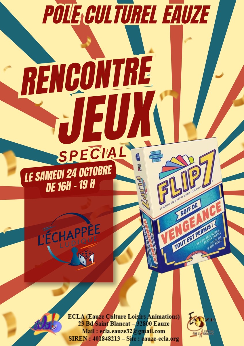ATELIERS JEUX DE SOCIÉTÉ : APRÈS MIDI ET SOIRÉE