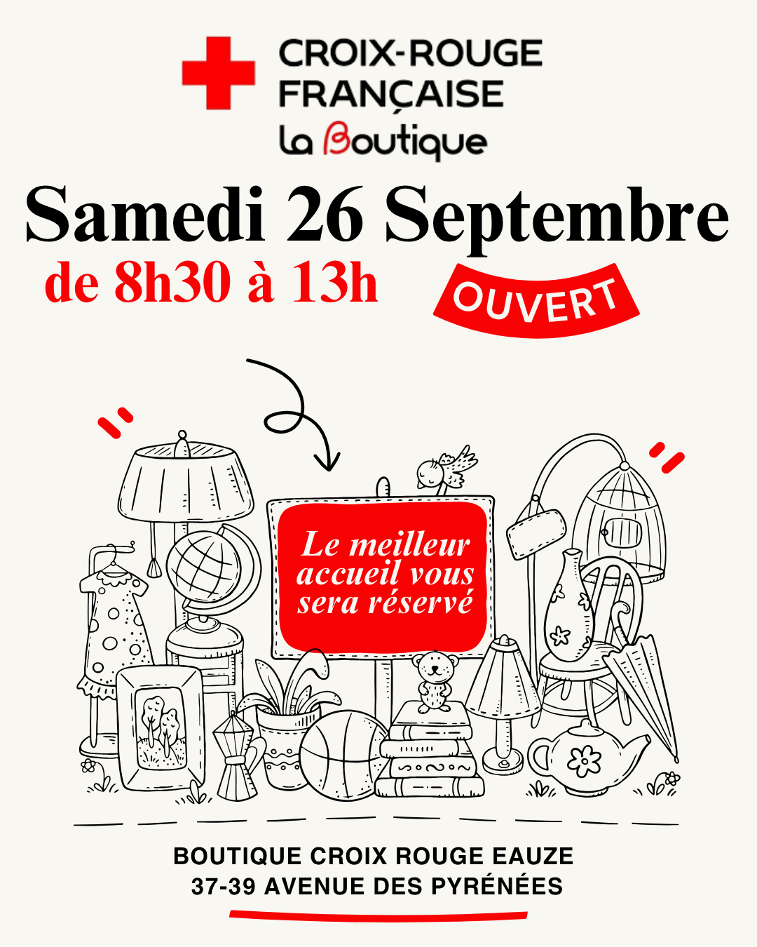 OUVERTURE DE LA BOUTIQUE CROIX ROUGE EAUZE